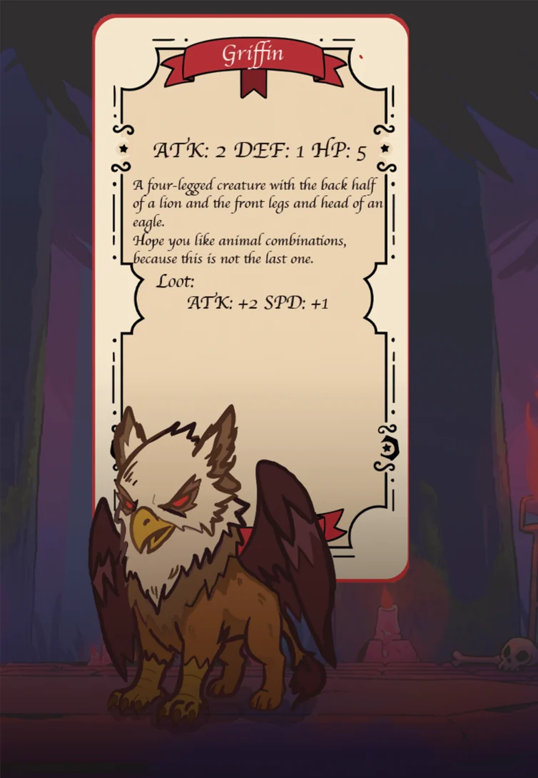 Bestiary card: Griffin