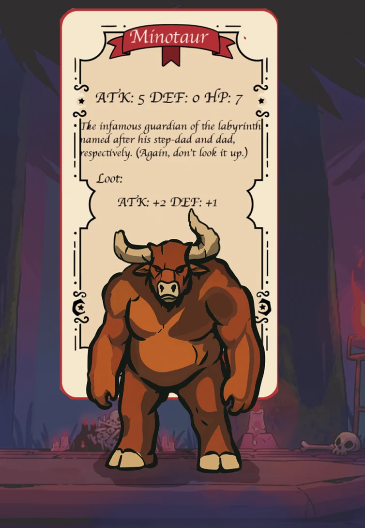 Bestiary card: Minotaur