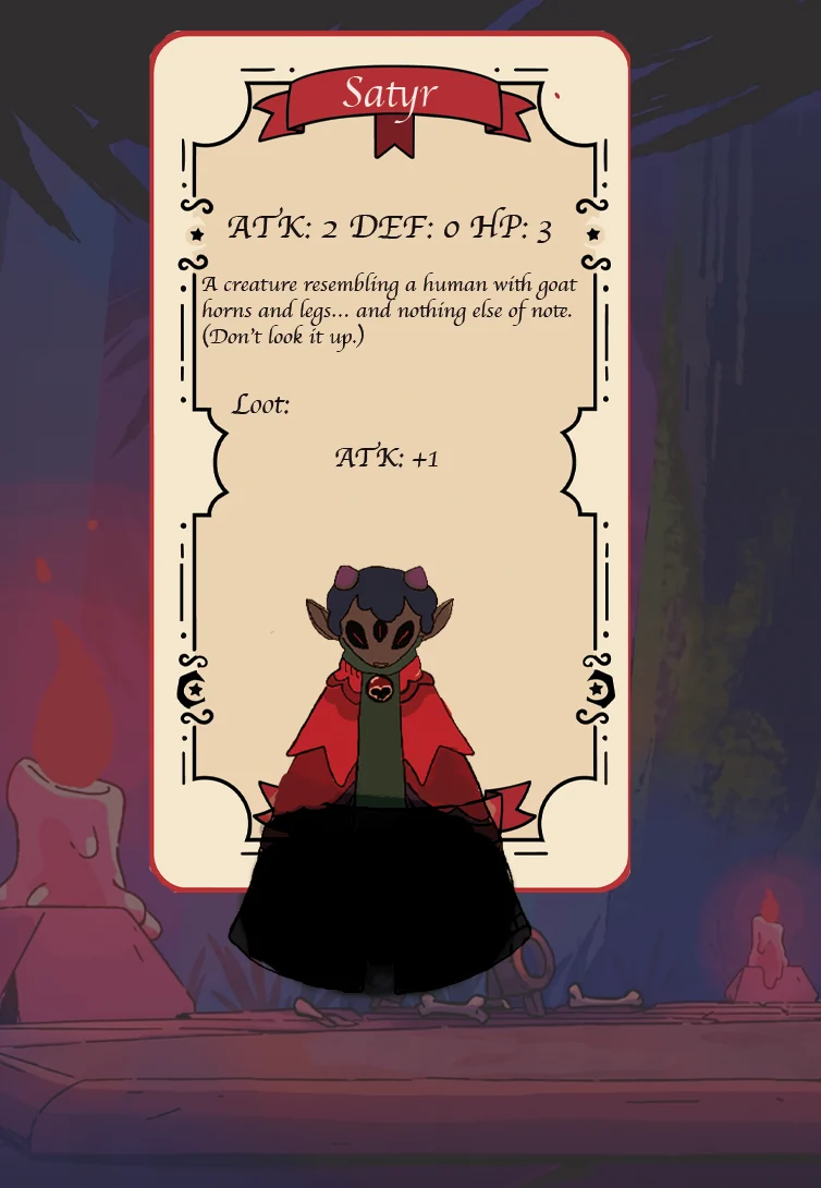 Bestiary card: Satyr